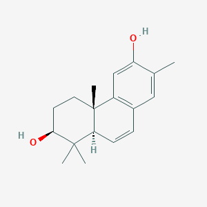 molecular formula C18H24O2 B1246187 3beta,12-Dihydroxy-13-methyl-6,8,11,13-podocarpatetraene 