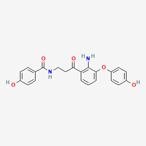 molecular formula C22H20N2O5 B1246188 N-(3-(2-氨基-3-(4-羟基苯氧基)苯基)-3-氧代丙基)-4-羟基苯甲酰胺 