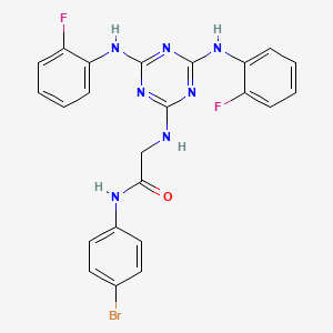 N~2~-{4,6-bis[(2-fluorophenyl)amino]-1,3,5-triazin-2-yl}-N-(4-bromophenyl)glycinamide