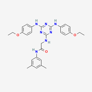 N~2~-{4,6-bis[(4-ethoxyphenyl)amino]-1,3,5-triazin-2-yl}-N-(3,5-dimethylphenyl)glycinamide