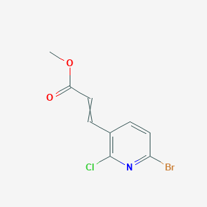 methyl (2E)-3-(6-bromo-2-chloropyridin-3-yl)prop-2-enoate