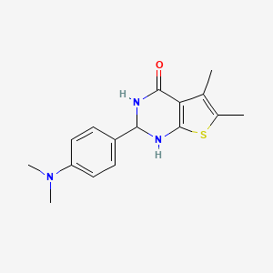 2-[4-(dimethylamino)phenyl]-5,6-dimethyl-2,3-dihydrothieno[2,3-d]pyrimidin-4(1H)-one