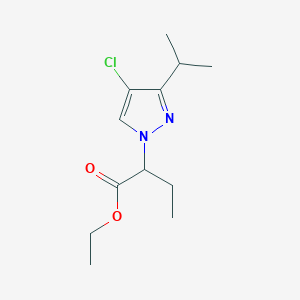 ethyl 2-[4-chloro-3-(propan-2-yl)-1H-pyrazol-1-yl]butanoate