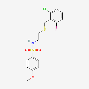 N-{2-[(2-chloro-6-fluorobenzyl)sulfanyl]ethyl}-4-methoxybenzenesulfonamide