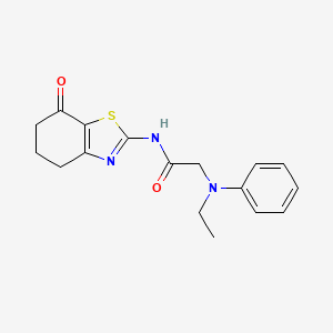 2-(Ethyl-phenyl-amino)-N-(7-oxo-4,5,6,7-tetrahydro-benzothiazol-2-yl)-acetamide