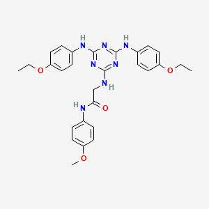 N~2~-{4,6-bis[(4-ethoxyphenyl)amino]-1,3,5-triazin-2-yl}-N-(4-methoxyphenyl)glycinamide