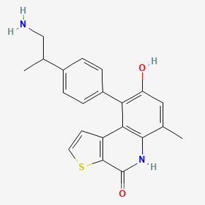 9-[4-(1-aminopropan-2-yl)phenyl]-8-hydroxy-6-methyl-5H-thieno[2,3-c]quinolin-4-one