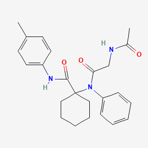 1-[(N-acetylglycyl)(phenyl)amino]-N-(4-methylphenyl)cyclohexanecarboxamide