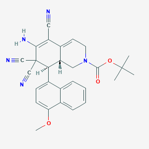 tert-butyl (8S,8aR)-6-amino-5,7,7-tricyano-8-(4-methoxynaphthalen-1-yl)-1,3,8,8a-tetrahydroisoquinoline-2-carboxylate