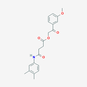 2-(3-Methoxyphenyl)-2-oxoethyl 4-[(3,4-dimethylphenyl)amino]-4-oxobutanoate