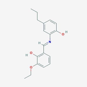 2-{[(E)-(3-ethoxy-2-hydroxyphenyl)methylidene]amino}-4-propylphenol