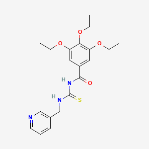 3,4,5-triethoxy-N-[(pyridin-3-ylmethyl)carbamothioyl]benzamide