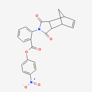 4-nitrophenyl 2-(1,3-dioxo-1,3,3a,4,7,7a-hexahydro-2H-4,7-methanoisoindol-2-yl)benzoate