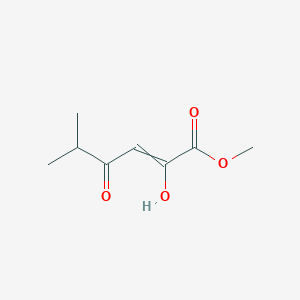 molecular formula C8H12O4 B12462253 Methyl 2-hydroxy-5-methyl-4-oxohex-2-enoate CAS No. 89966-29-0