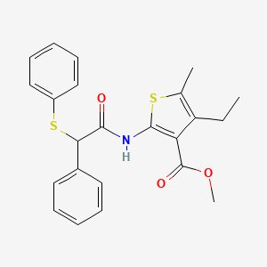 Methyl 4-ethyl-5-methyl-2-{[phenyl(phenylsulfanyl)acetyl]amino}thiophene-3-carboxylate