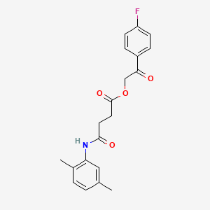 2-(4-Fluorophenyl)-2-oxoethyl 4-[(2,5-dimethylphenyl)amino]-4-oxobutanoate