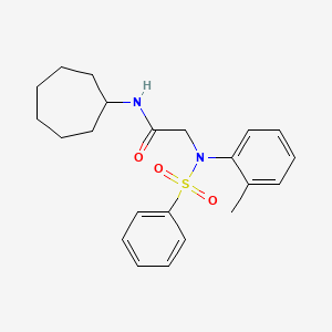 N-cycloheptyl-N~2~-(2-methylphenyl)-N~2~-(phenylsulfonyl)glycinamide