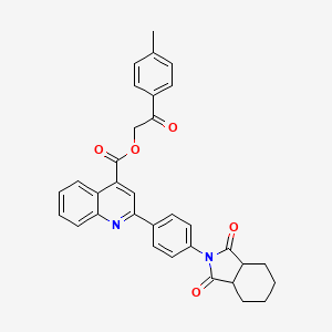 2-(4-methylphenyl)-2-oxoethyl 2-[4-(1,3-dioxooctahydro-2H-isoindol-2-yl)phenyl]quinoline-4-carboxylate