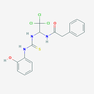 2-phenyl-N-(2,2,2-trichloro-1-{[(2-hydroxyphenyl)carbamothioyl]amino}ethyl)acetamide