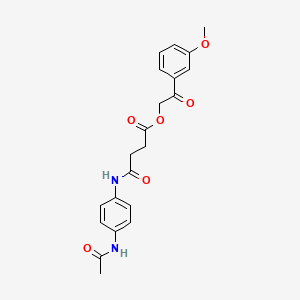 2-(3-Methoxyphenyl)-2-oxoethyl 4-{[4-(acetylamino)phenyl]amino}-4-oxobutanoate