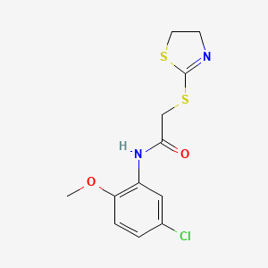 N-(5-chloro-2-methoxyphenyl)-2-(4,5-dihydro-1,3-thiazol-2-ylsulfanyl)acetamide