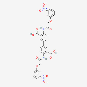 4,4'-Bis{[(3-nitrophenoxy)acetyl]amino}biphenyl-3,3'-dicarboxylic acid