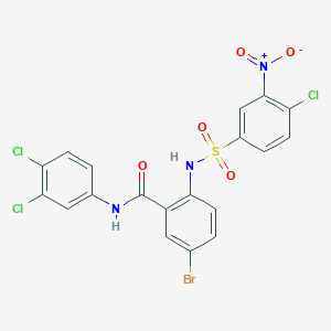 5-bromo-2-{[(4-chloro-3-nitrophenyl)sulfonyl]amino}-N-(3,4-dichlorophenyl)benzamide