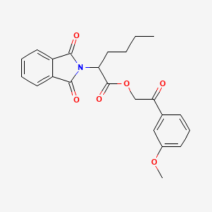 2-(3-methoxyphenyl)-2-oxoethyl 2-(1,3-dioxo-1,3-dihydro-2H-isoindol-2-yl)hexanoate