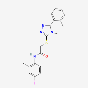 N-(4-iodo-2-methylphenyl)-2-{[4-methyl-5-(2-methylphenyl)-4H-1,2,4-triazol-3-yl]sulfanyl}acetamide