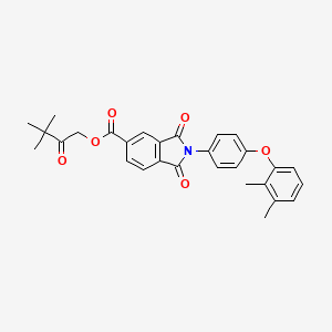 3,3-dimethyl-2-oxobutyl 2-[4-(2,3-dimethylphenoxy)phenyl]-1,3-dioxo-2,3-dihydro-1H-isoindole-5-carboxylate