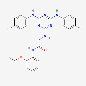 N~2~-{4,6-bis[(4-fluorophenyl)amino]-1,3,5-triazin-2-yl}-N-(2-ethoxyphenyl)glycinamide