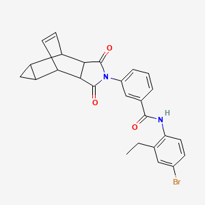 N-(4-bromo-2-ethylphenyl)-3-(1,3-dioxooctahydro-4,6-ethenocyclopropa[f]isoindol-2(1H)-yl)benzamide