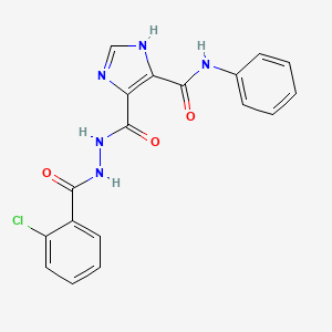 4-({2-[(2-chlorophenyl)carbonyl]hydrazinyl}carbonyl)-N-phenyl-1H-imidazole-5-carboxamide