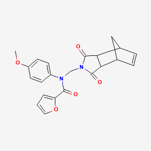 N-[(1,3-dioxo-1,3,3a,4,7,7a-hexahydro-2H-4,7-methanoisoindol-2-yl)methyl]-N-(4-methoxyphenyl)furan-2-carboxamide