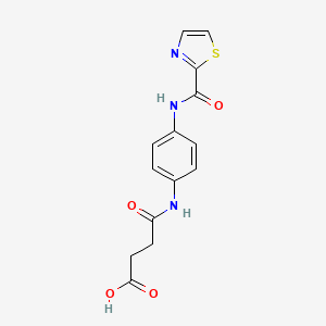 4-Oxo-4-({4-[(1,3-thiazol-2-ylcarbonyl)amino]phenyl}amino)butanoic acid