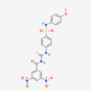 N-({4-[(4-methoxyphenyl)sulfamoyl]phenyl}carbamothioyl)-3,5-dinitrobenzamide