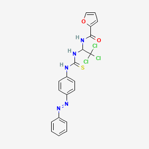 N-{2,2,2-trichloro-1-[({4-[(Z)-phenyldiazenyl]phenyl}carbamothioyl)amino]ethyl}furan-2-carboxamide