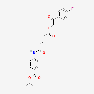 Propan-2-yl 4-({5-[2-(4-fluorophenyl)-2-oxoethoxy]-5-oxopentanoyl}amino)benzoate