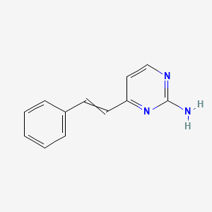 molecular formula C12H11N3 B12462675 Styrylpyrimidinamine 