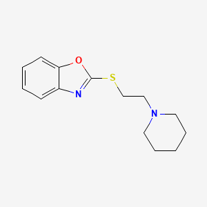 2-{[2-(Piperidin-1-yl)ethyl]sulfanyl}-1,3-benzoxazole