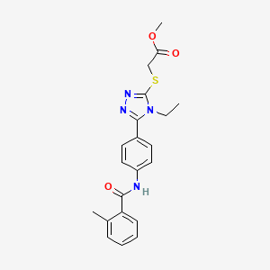 methyl {[4-ethyl-5-(4-{[(2-methylphenyl)carbonyl]amino}phenyl)-4H-1,2,4-triazol-3-yl]sulfanyl}acetate