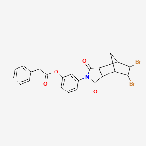 3-(5,6-dibromo-1,3-dioxooctahydro-2H-4,7-methanoisoindol-2-yl)phenyl phenylacetate