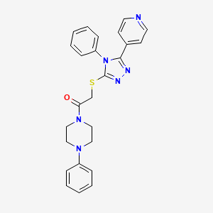 1-(4-phenylpiperazin-1-yl)-2-{[4-phenyl-5-(pyridin-4-yl)-4H-1,2,4-triazol-3-yl]sulfanyl}ethanone