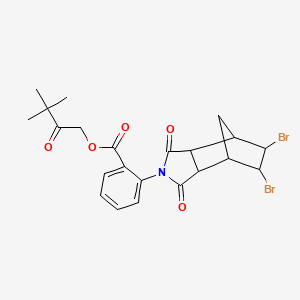 3,3-dimethyl-2-oxobutyl 2-(5,6-dibromo-1,3-dioxooctahydro-2H-4,7-methanoisoindol-2-yl)benzoate