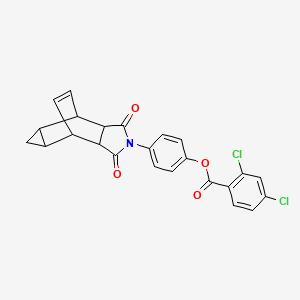 4-(1,3-dioxooctahydro-4,6-ethenocyclopropa[f]isoindol-2(1H)-yl)phenyl 2,4-dichlorobenzoate