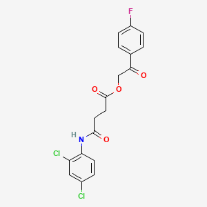 2-(4-Fluorophenyl)-2-oxoethyl 4-[(2,4-dichlorophenyl)amino]-4-oxobutanoate