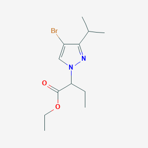 ethyl 2-[4-bromo-3-(propan-2-yl)-1H-pyrazol-1-yl]butanoate