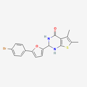 2-[5-(4-bromophenyl)furan-2-yl]-5,6-dimethyl-2,3-dihydrothieno[2,3-d]pyrimidin-4(1H)-one