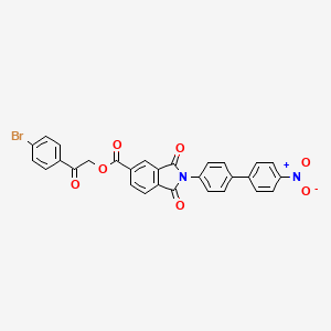 molecular formula C29H17BrN2O7 B12462839 2-(4-bromophenyl)-2-oxoethyl 2-(4'-nitrobiphenyl-4-yl)-1,3-dioxo-2,3-dihydro-1H-isoindole-5-carboxylate 