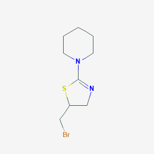 1-[5-(Bromomethyl)-4,5-dihydro-1,3-thiazol-2-yl]piperidine